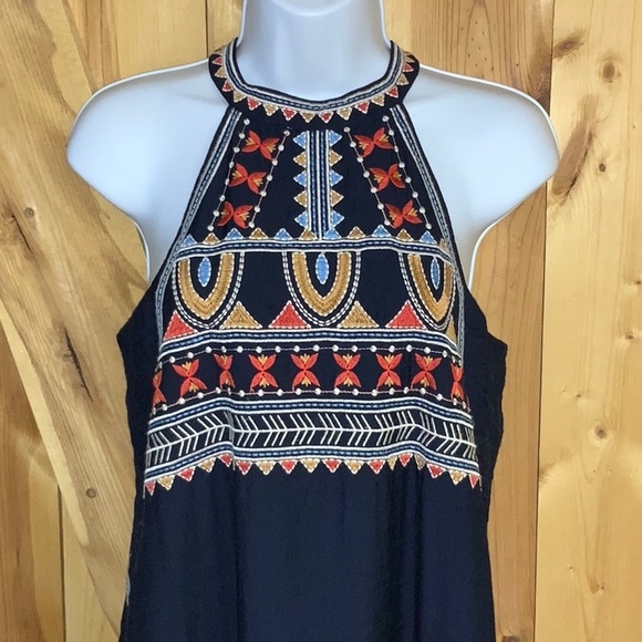 NWT THML - Navy Sleeveless Dress with Embroidery Detail - Picture 5 of 15